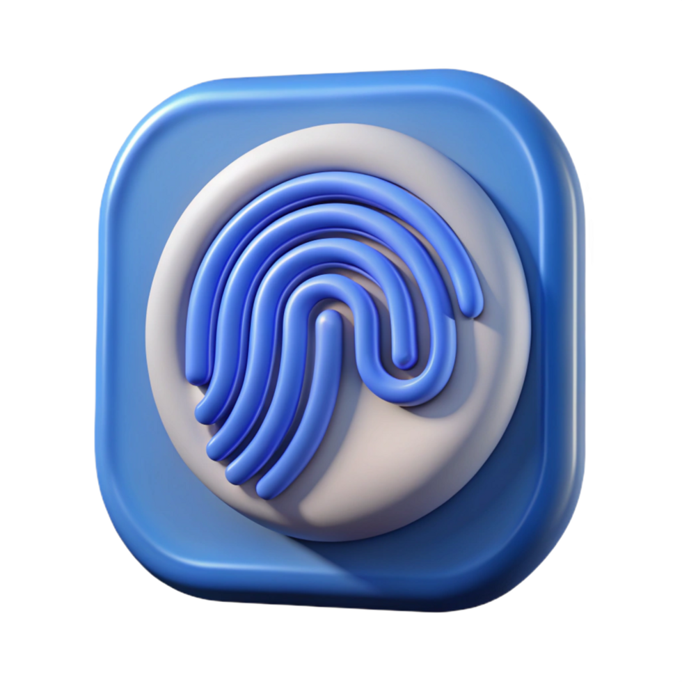 stunning artistic A fingerprint scanner, biometric technology. NO BACKGROUND with Transparent Background. premium png