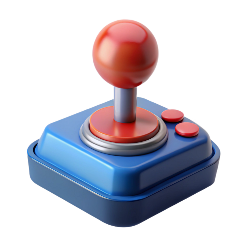 tranquil magnificent A retro arcade joystick. NO BACKGROUND with Transparent Background. elite png