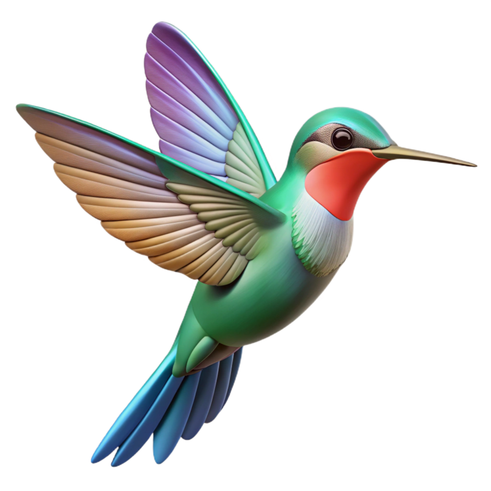remarkable avant-garde A hummingbird in mid-flight, NO BACKGROUND with Transparent Background. genuine png