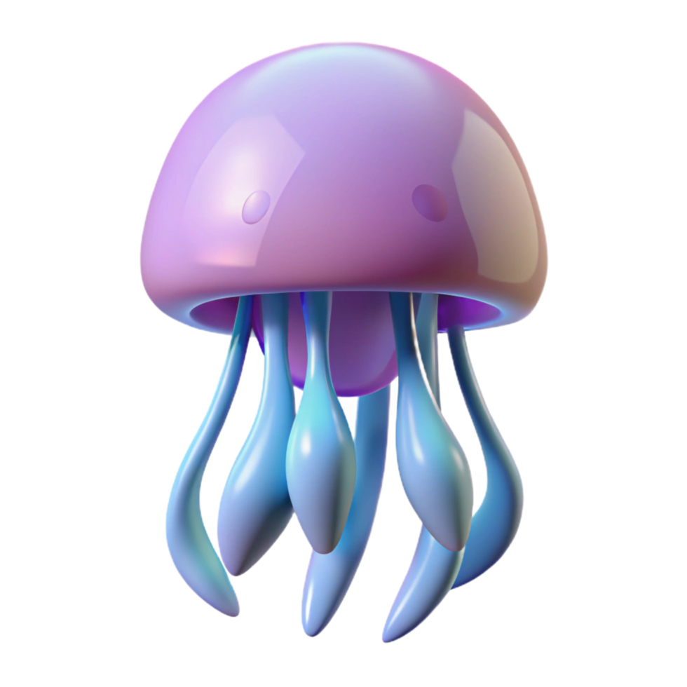 splendid nostalgic artistic A jellyfish, NO BACKGROUND with Transparent Background. studio quality png