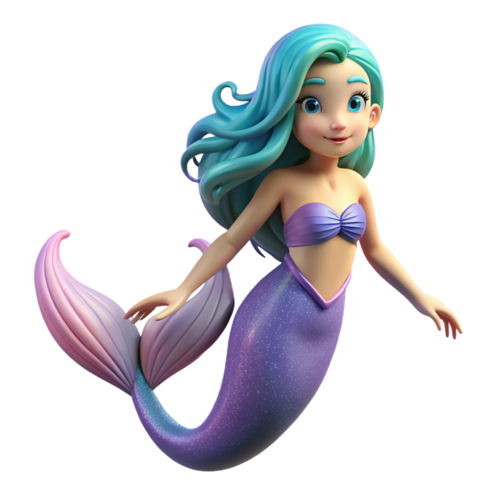 quintessential gothic A beautiful mermaid, with flowing hair and a shimmering tail. NO BACKGROUND with Transparent Background. masterfully captured png