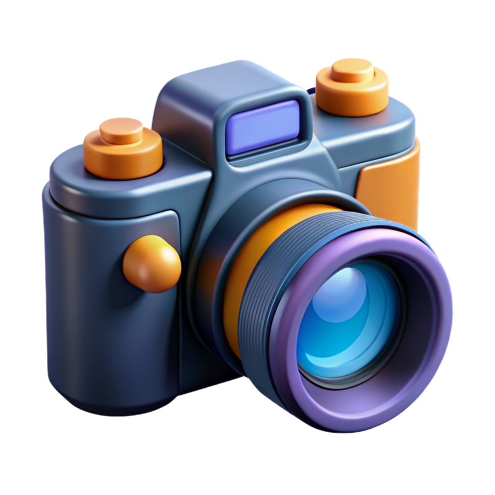 passionate sumptuous A digital camera, DSLR style with lens attached. NO BACKGROUND with Transparent Background. fine detail png