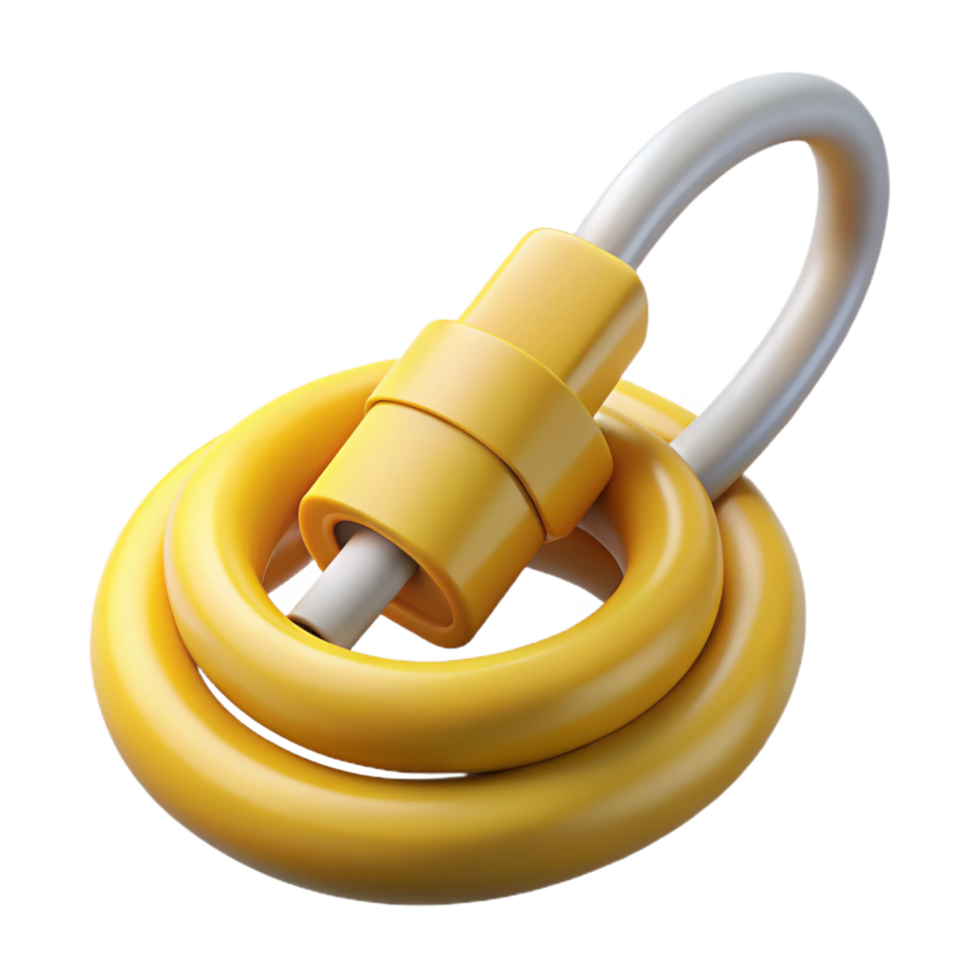 melancholic captivating A network cable, yellow. NO BACKGROUND with Transparent Background. original png