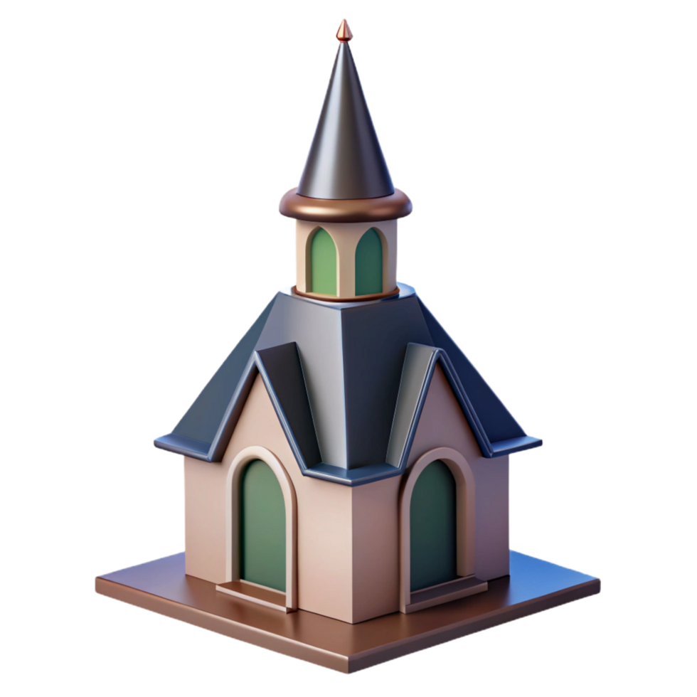 romantic fascinating Church steeple, pointed spire, NO BACKGROUND with Transparent Background. original png