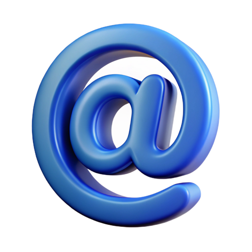 hypnotic futuristic A stylized at symbol . NO BACKGROUND with Transparent Background. exclusive png