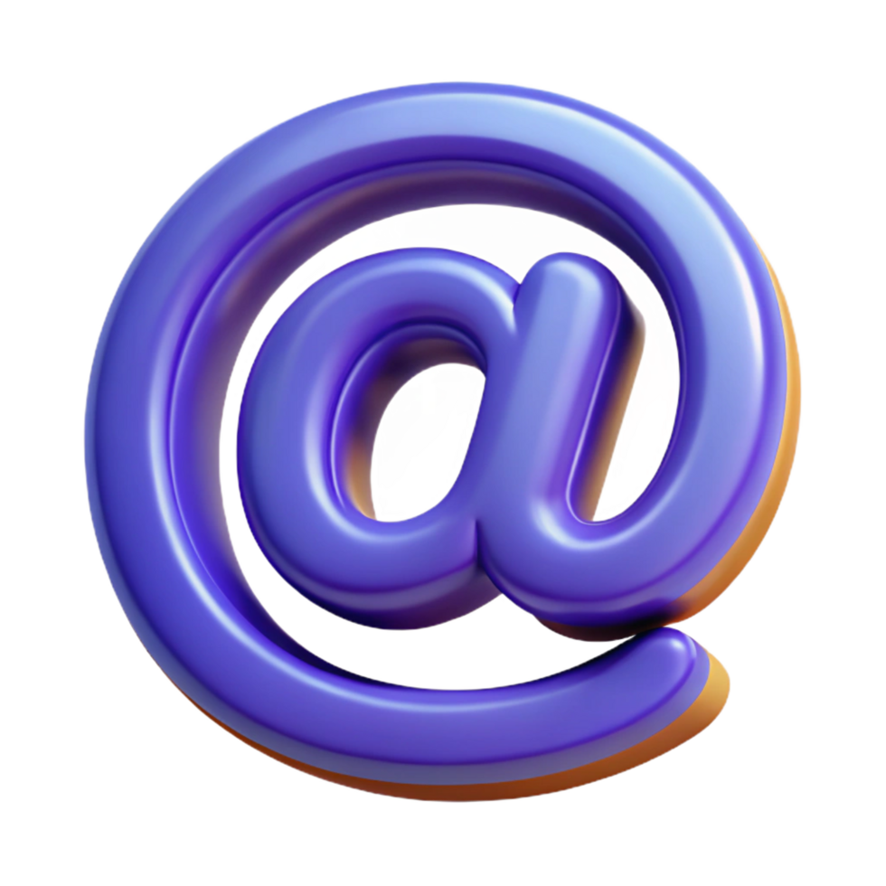 striking dreamy victorian A stylized at symbol . NO BACKGROUND with Transparent Background. elite png