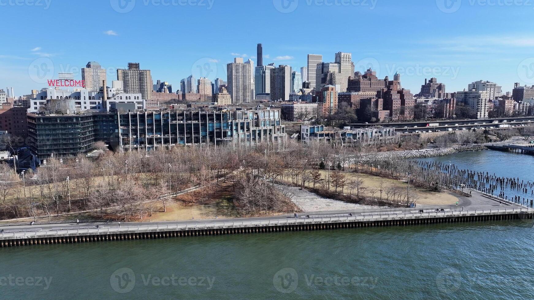 Beauty Brooklyn Skyline at Brooklyn New York United States.. Transportation Industrial. photo