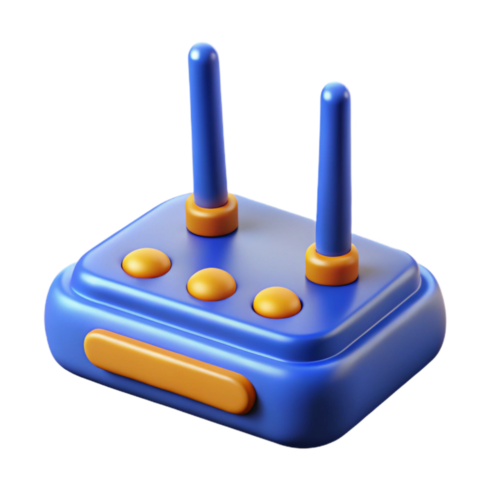 timeless rustic A network router with antennas. NO BACKGROUND with Transparent Background. masterfully captured png