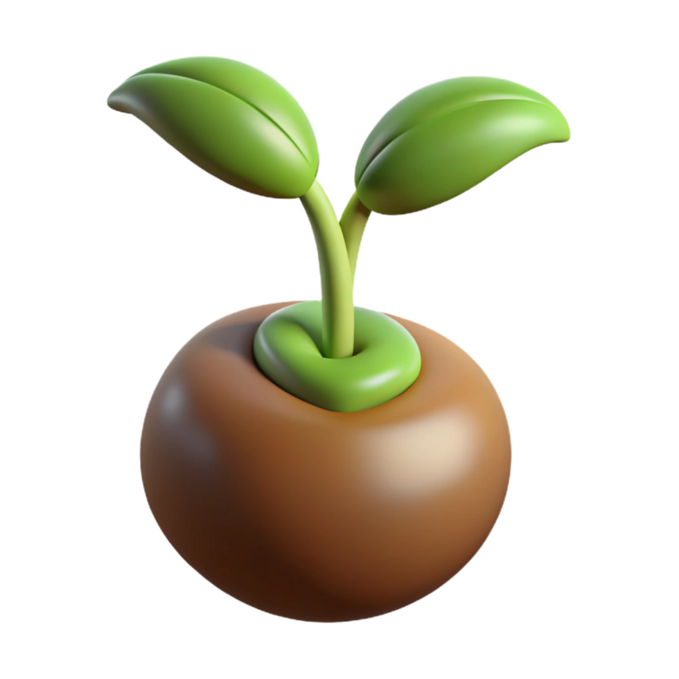 hypnotic signature Close-up of a sprouting seed NO BACKGROUND with Transparent Background. png