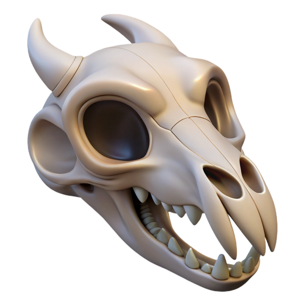 splendid retro Animal skull generic NO BACKGROUND with Transparent Background. high quality png