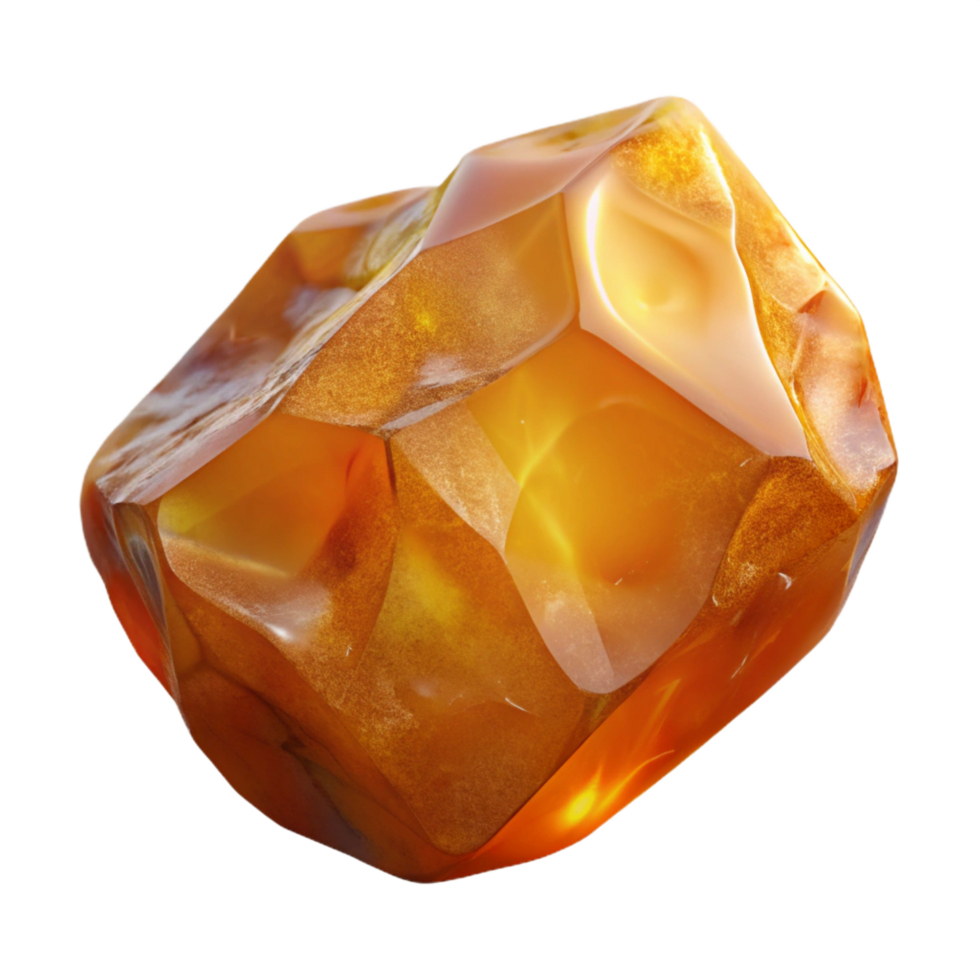 picturesque ethereal modern Piece of raw amber NO BACKGROUND with Transparent Background. fine detail png