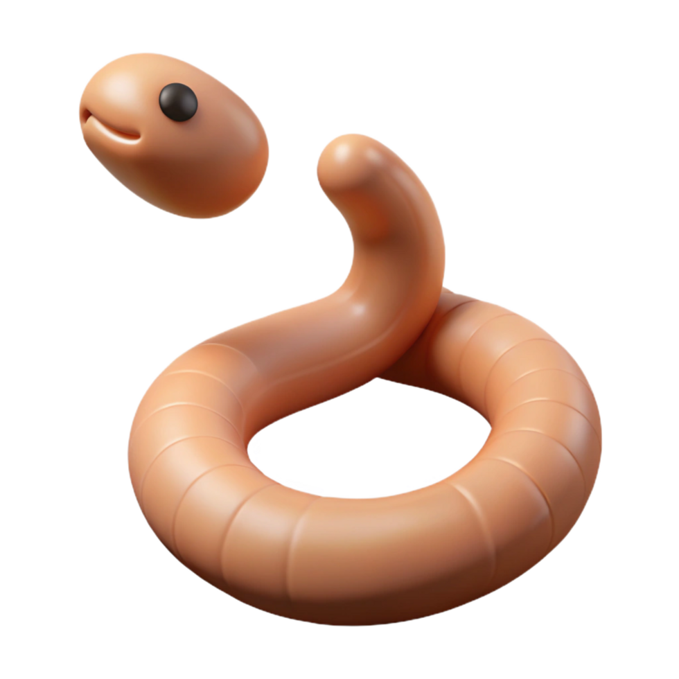 romantic magnificent Earthworm NO BACKGROUND with Transparent Background. luxury png