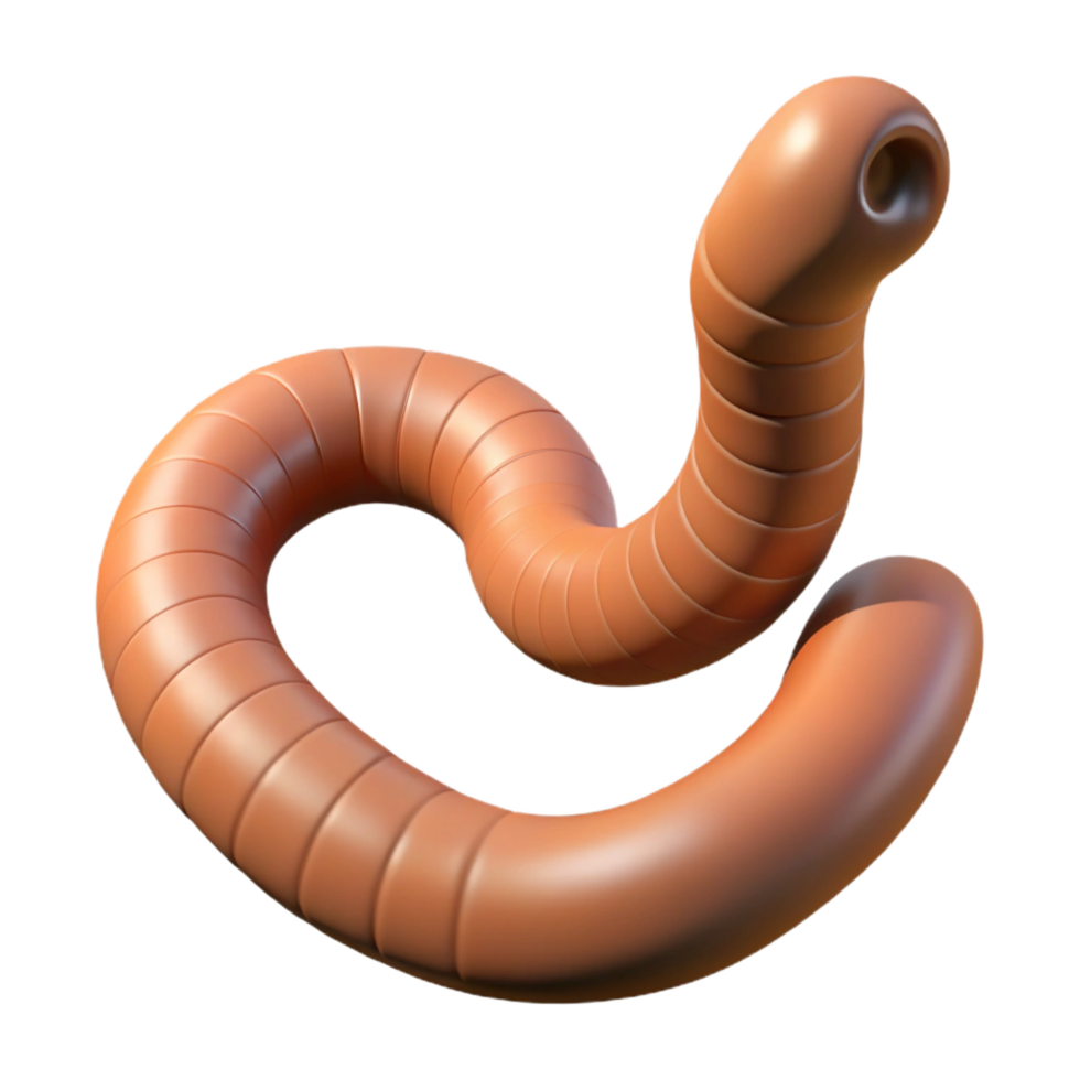 romantic breathtaking Earthworm NO BACKGROUND with Transparent Background. perfect clarity png