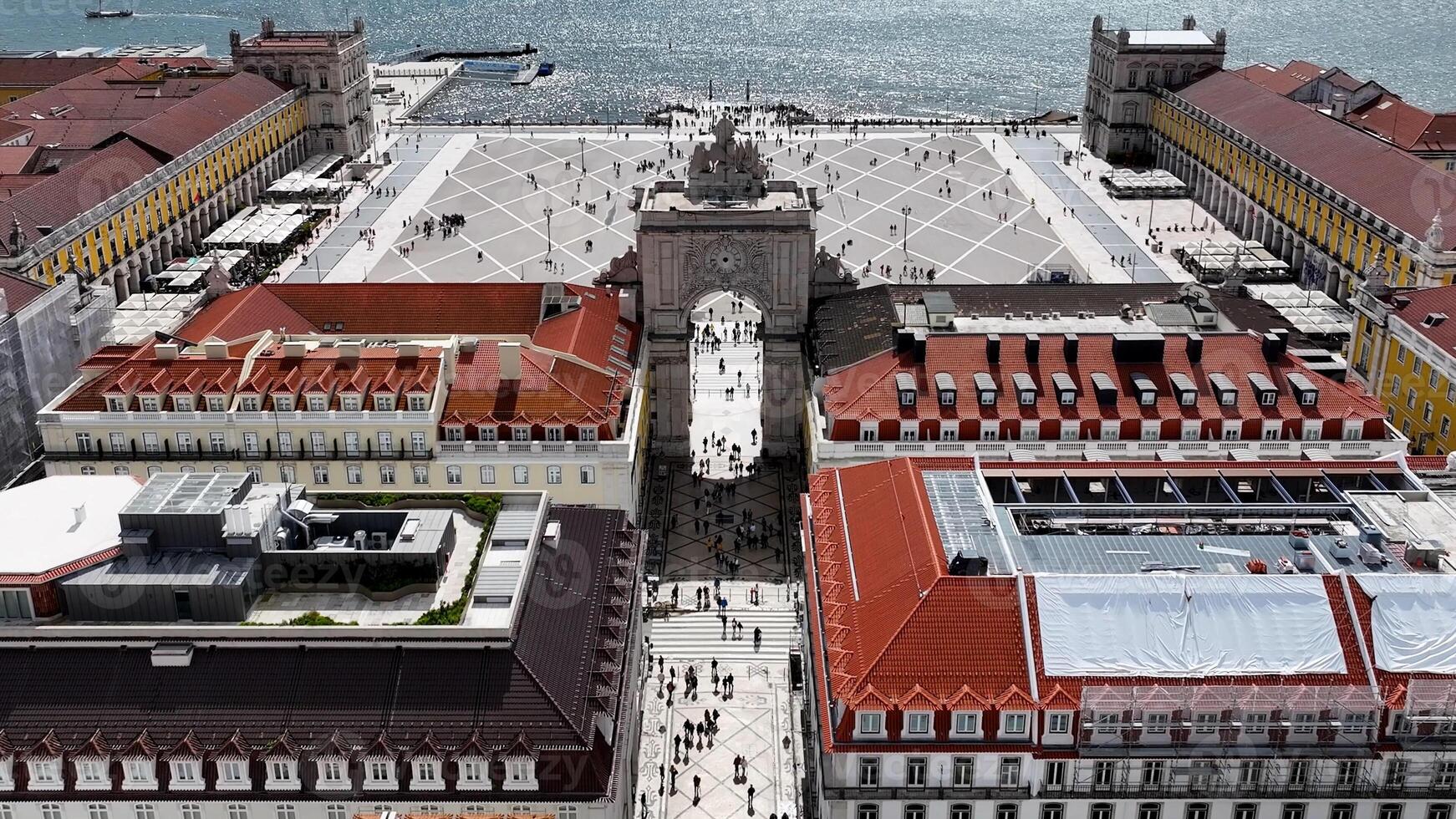 Awe comercio square at Lisbon Lisbon District in Portugal.. Architecture Europe Skyline. photo