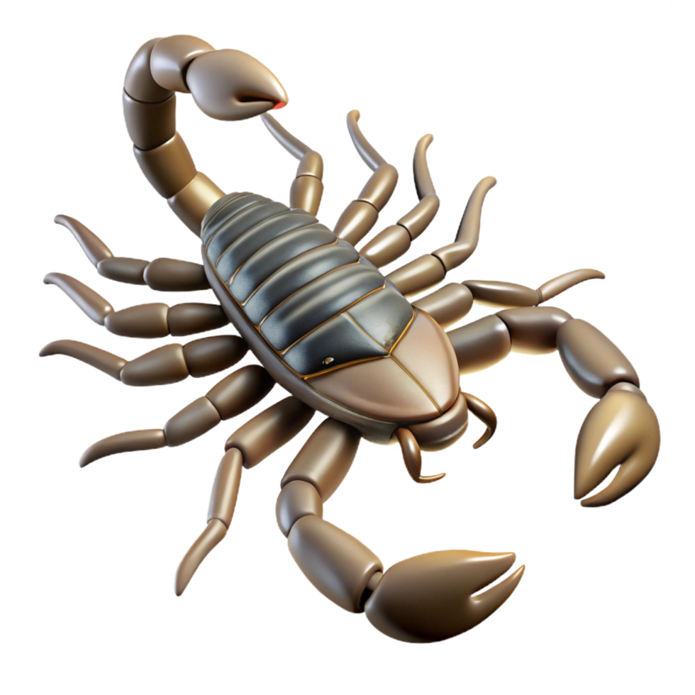 nostalgic breathtaking A scorpion, top view, NO BACKGROUND with Transparent Background. elite png