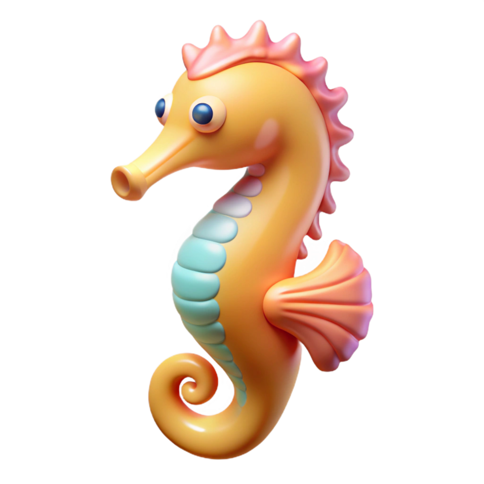 picturesque intense victorian A seahorse, NO BACKGROUND with Transparent Background. perfect clarity png