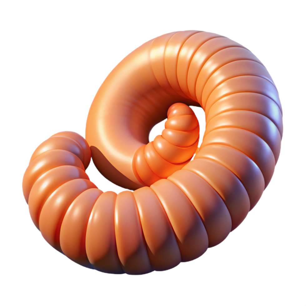 playful alluring A millipede, curled up, NO BACKGROUND with Transparent Background. masterfully captured png