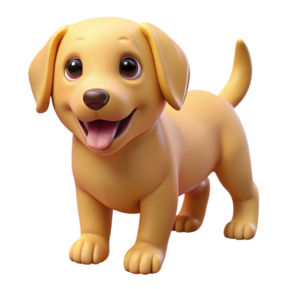fascinating acclaimed A playful golden retriever puppy. NO BACKGROUND with Transparent Background. png