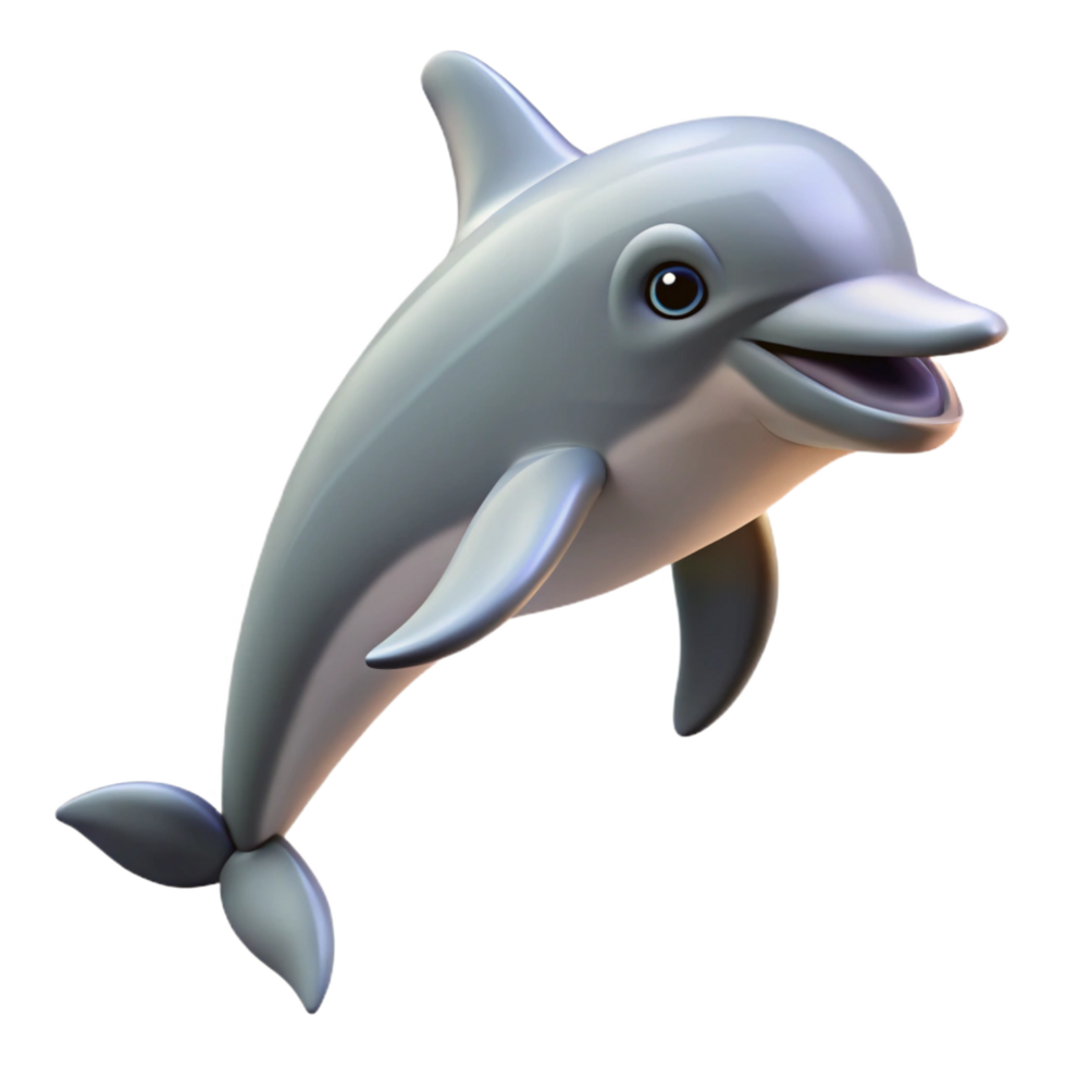 whimsical radiant A playful bottlenose dolphin leaping. NO BACKGROUND with Transparent Background. precision png