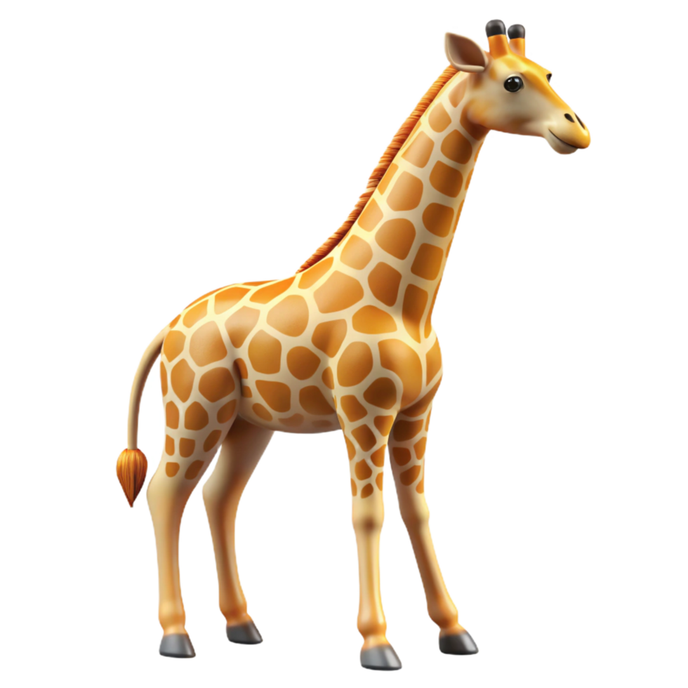 mesmerizing sought-after A graceful giraffe with long neck extended. NO BACKGROUND with Transparent Background. png