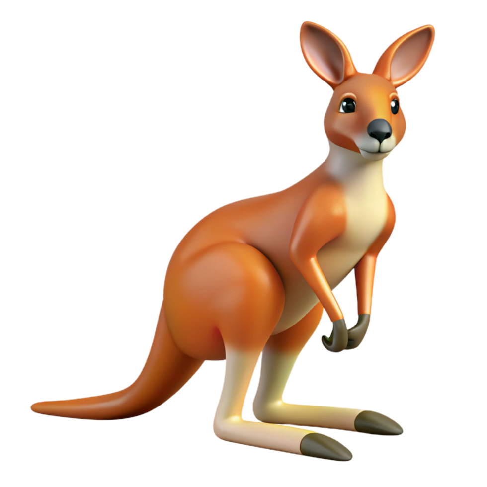 mysterious beautiful A kangaroo. NO BACKGROUND with Transparent Background. fine detail png