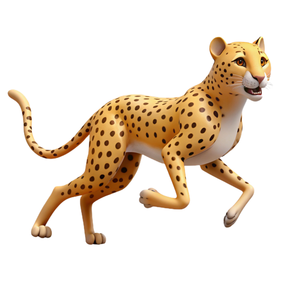 memorable nordic A cheetah running. NO BACKGROUND with Transparent Background. top-tier png