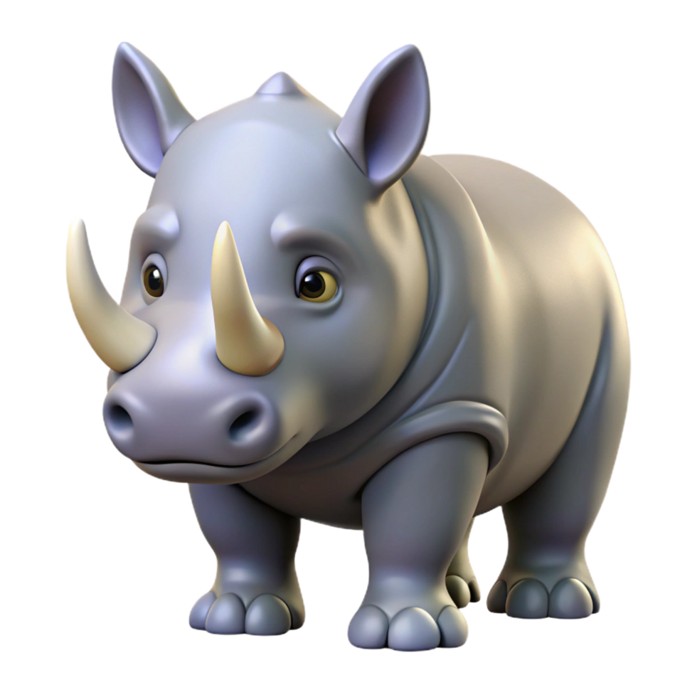 pristine signature A rhinoceros. NO BACKGROUND with Transparent Background. png