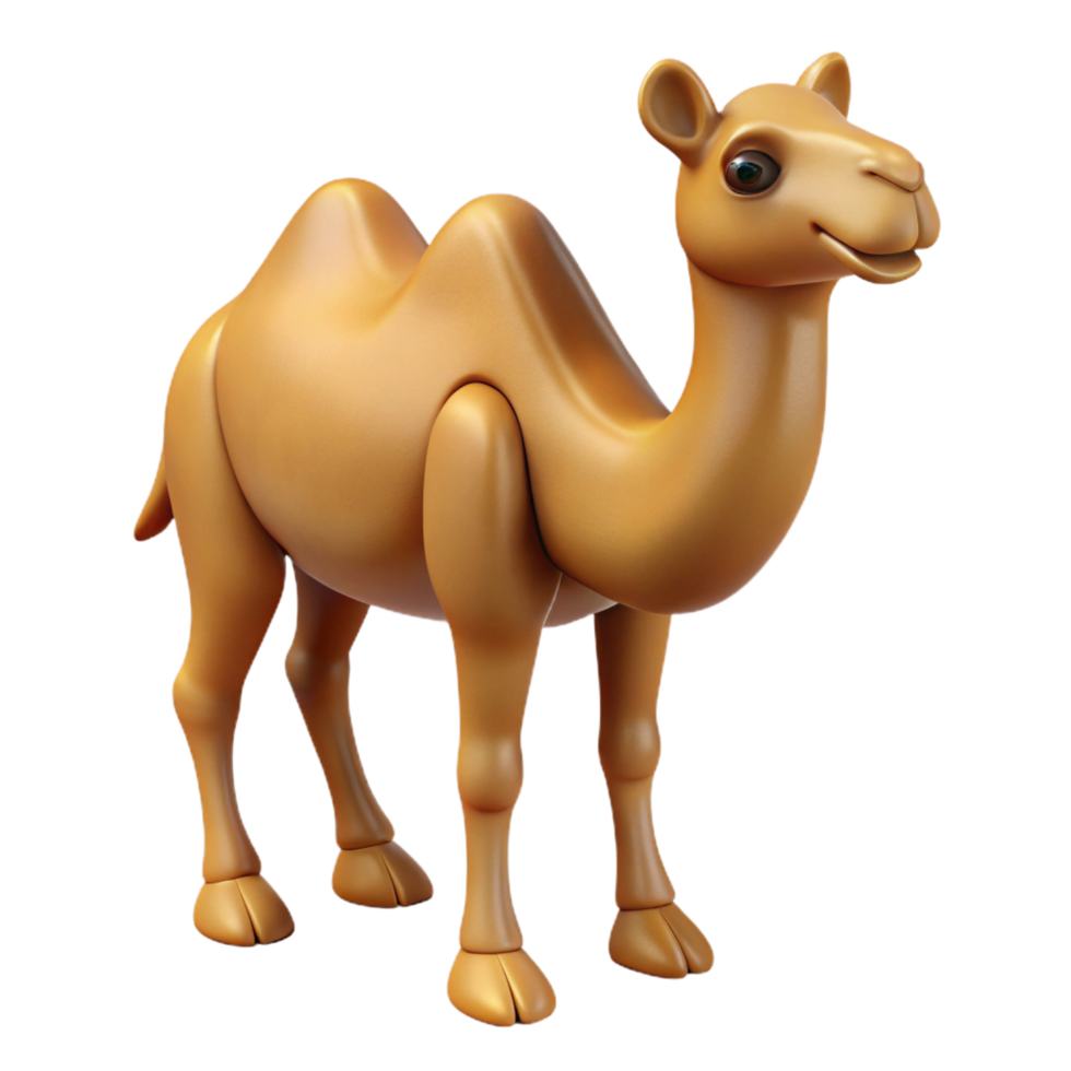 mesmerizing coastal A camel. NO BACKGROUND with Transparent Background. handcrafted png