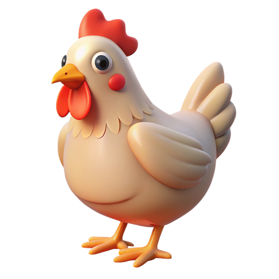 gorgeous unforgettable A farm chicken. NO BACKGROUND with Transparent Background. png