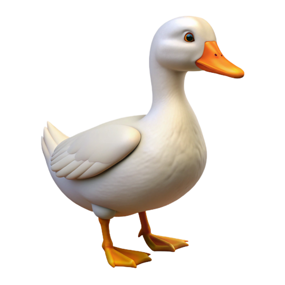 reflective enchanting A goose. NO BACKGROUND with Transparent Background. high resolution png