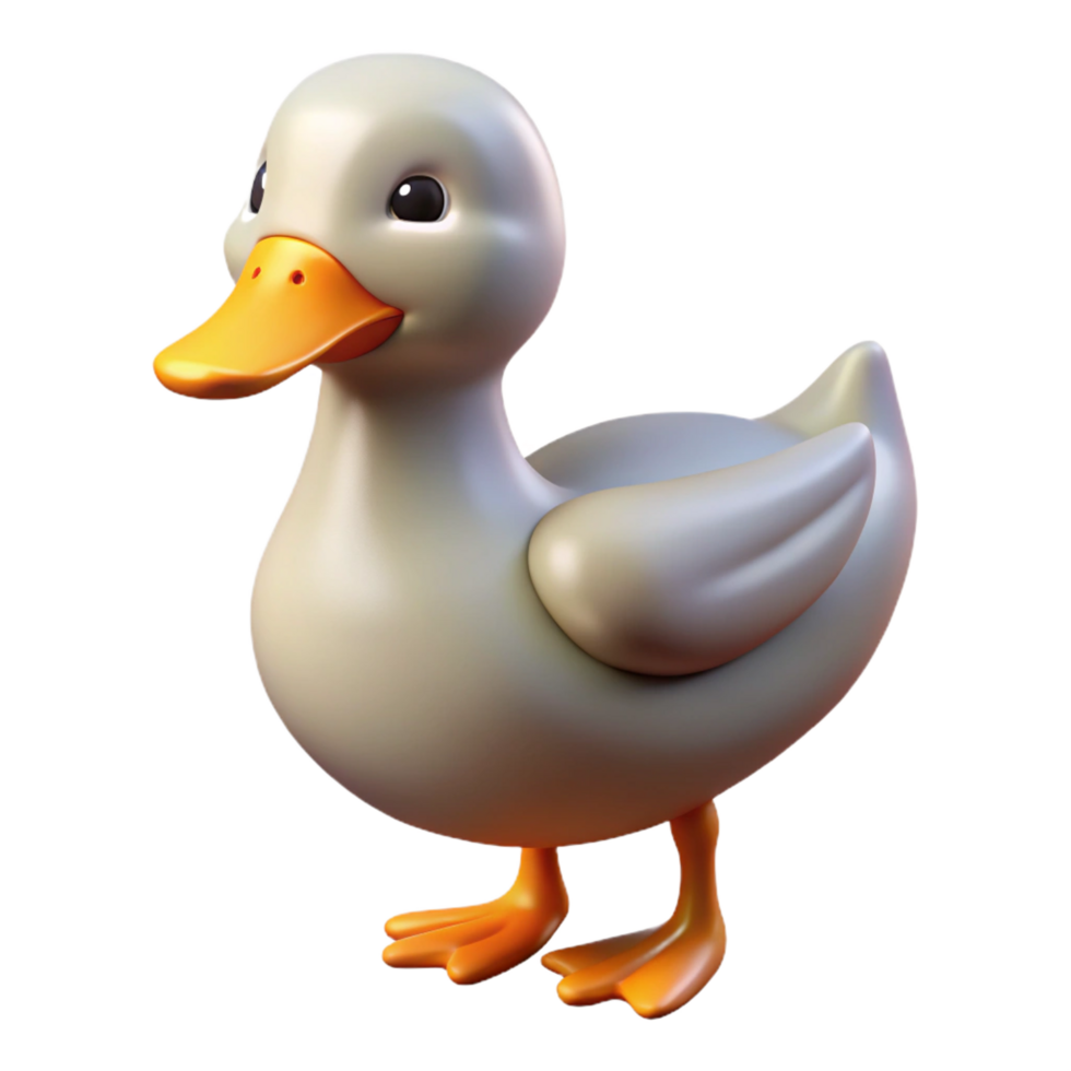 timeless futuristic A duck. NO BACKGROUND with Transparent Background. sharp png