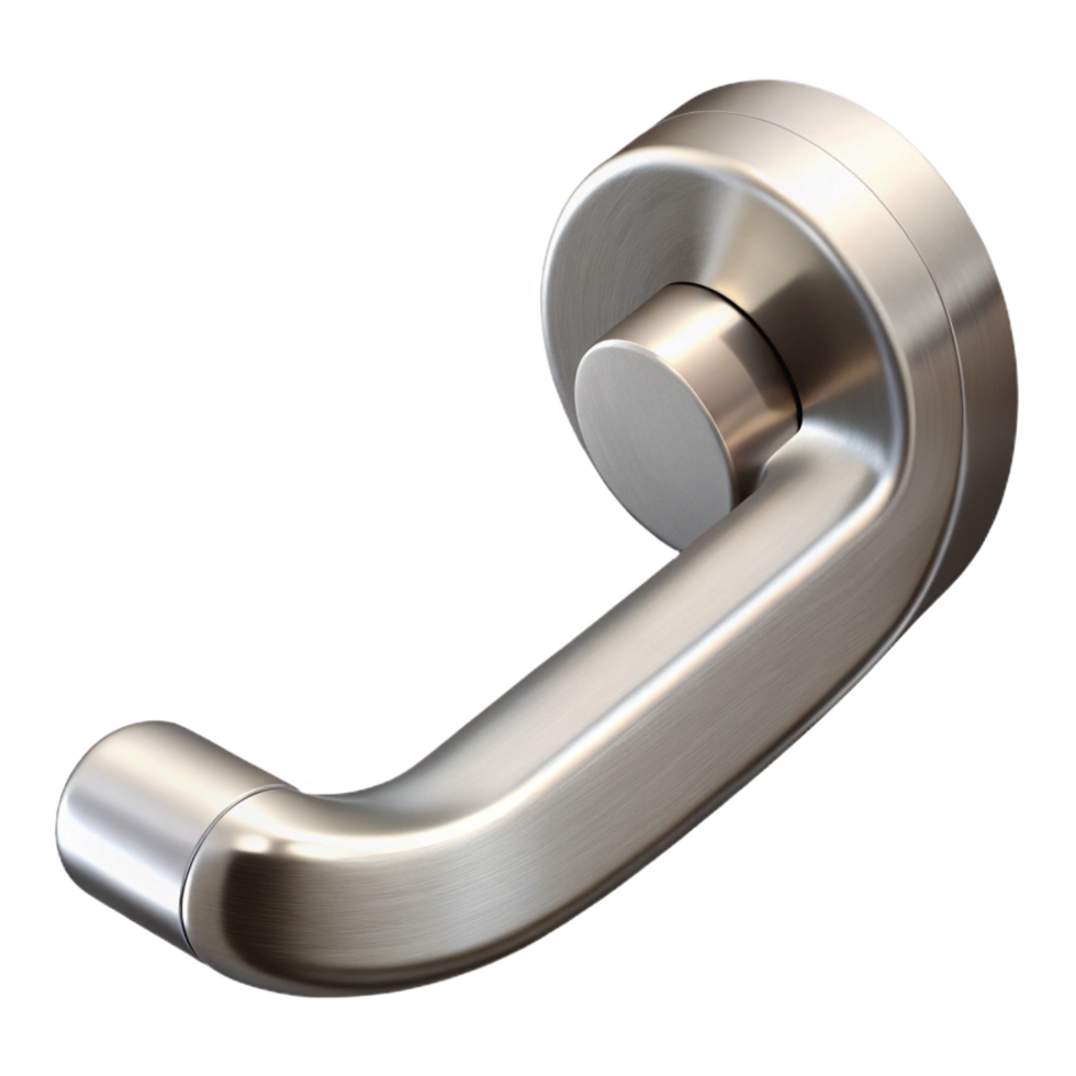 majestic coveted Contemporary door handle, brushed stainless steel NO BACKGROUND with Transparent Background. png