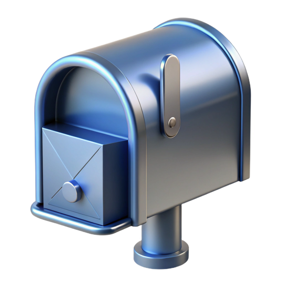 immaculate coveted Modern mailbox, sleek metal design NO BACKGROUND with Transparent Background. png