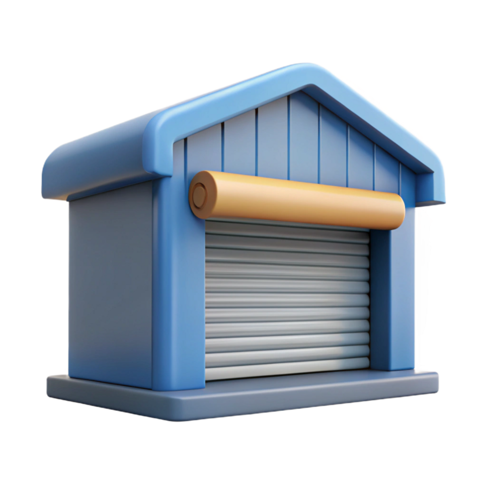 joyful impressive Garage door, sectional roll-up door NO BACKGROUND with Transparent Background. top-tier png