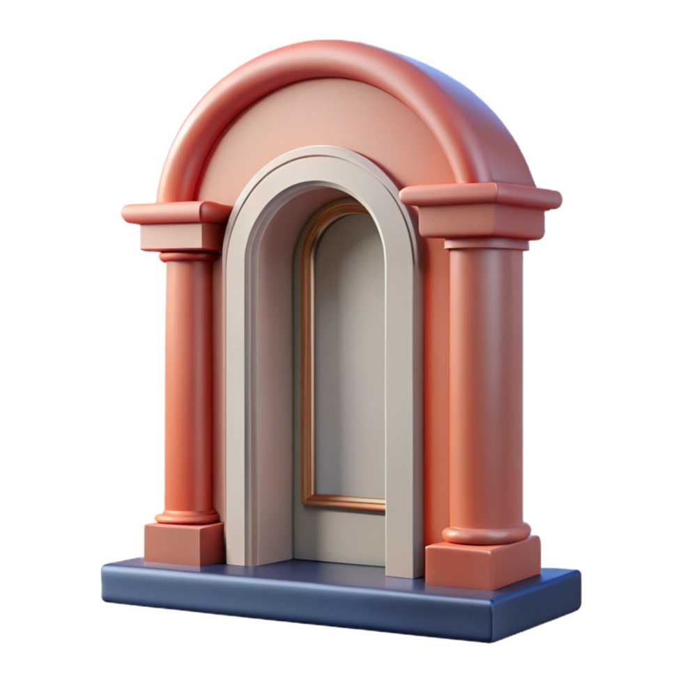 vibrant bold elegant Architrave, molded frame around door or window NO BACKGROUND with Transparent Background. masterfully captured png