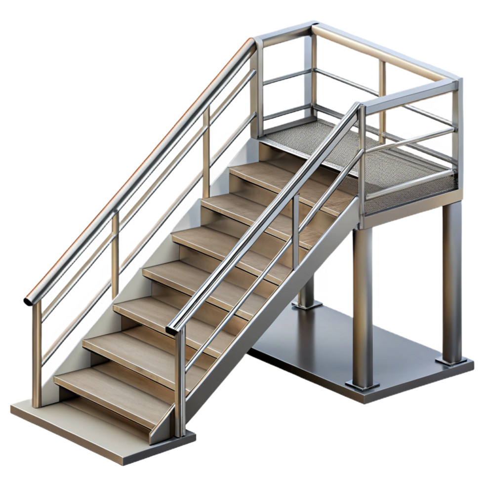 nostalgic sumptuous Fire escape, metal stairs and railings NO BACKGROUND with Transparent Background. impeccable png