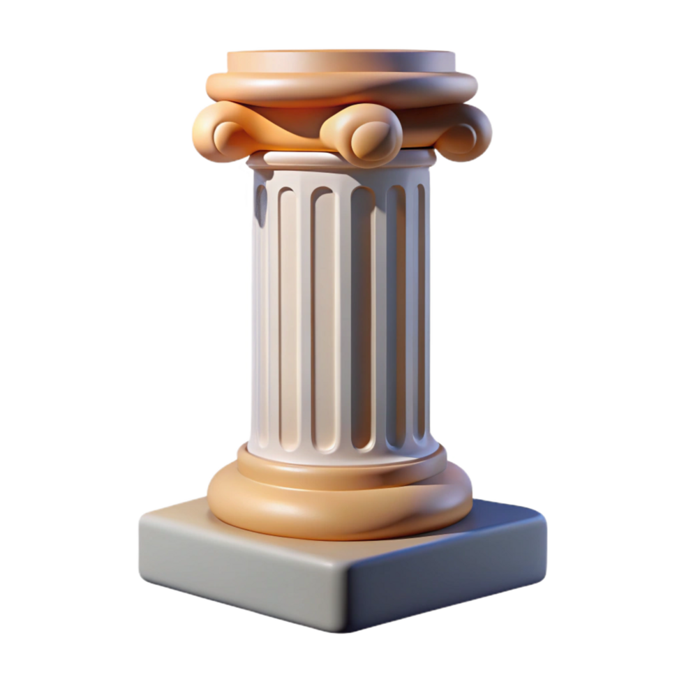 mesmerizing dynamic vintage Capital, topmost part of a column NO BACKGROUND with Transparent Background. precision png