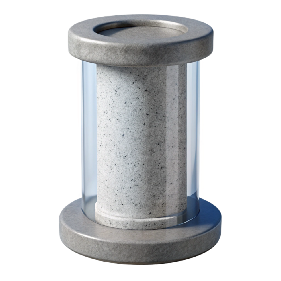 sumptuous romantic avant-garde Concrete pillar, cylindrical support structure NO BACKGROUND with Transparent Background. top-tier png