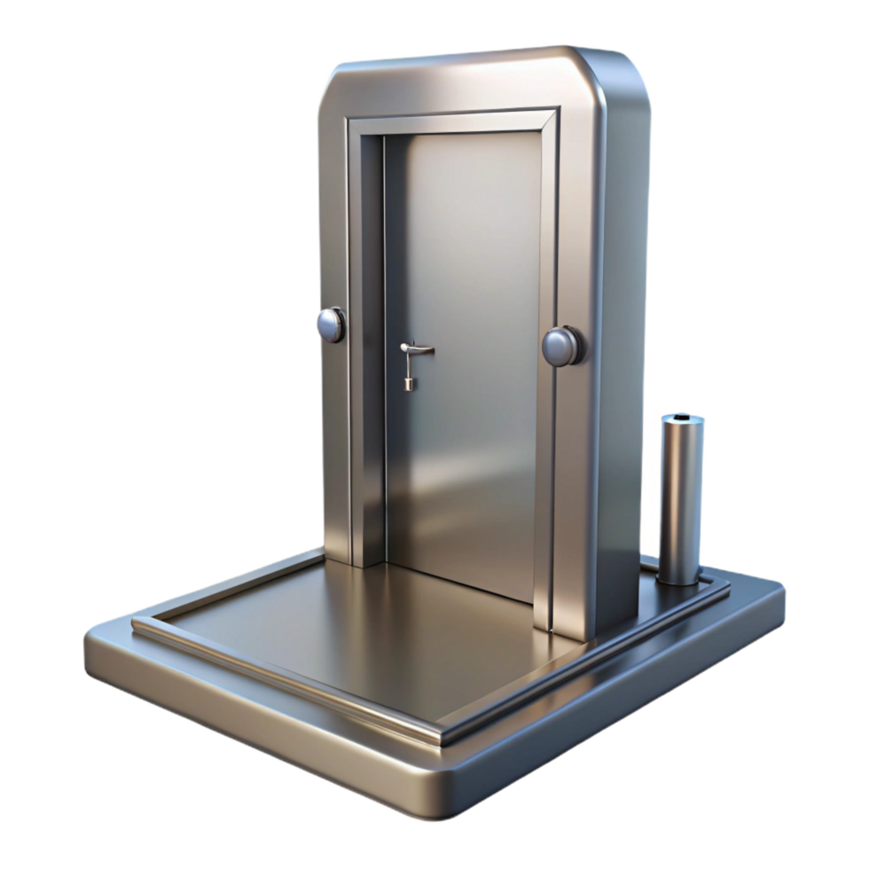 magnificent creative Door threshold, metal plate at entrance NO BACKGROUND with Transparent Background. authentic png