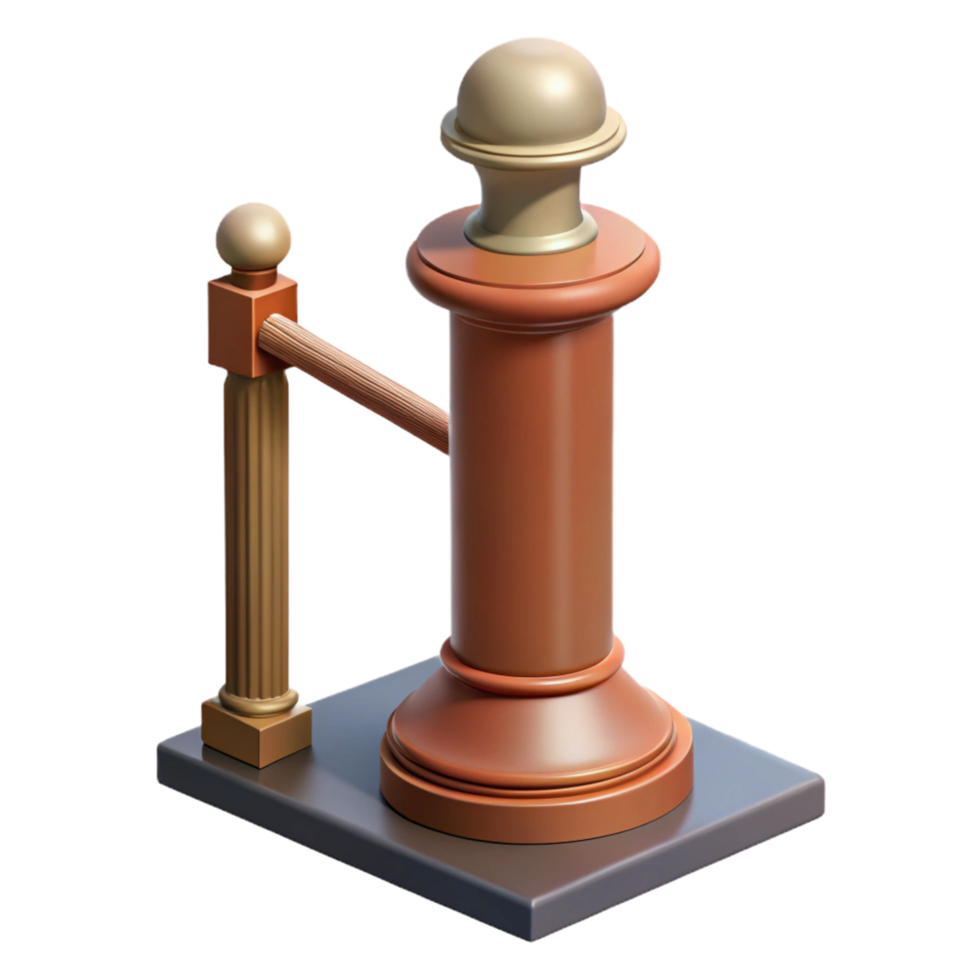 notable elegant Newel post, vertical post supporting handrail NO BACKGROUND with Transparent Background. gallery standard png