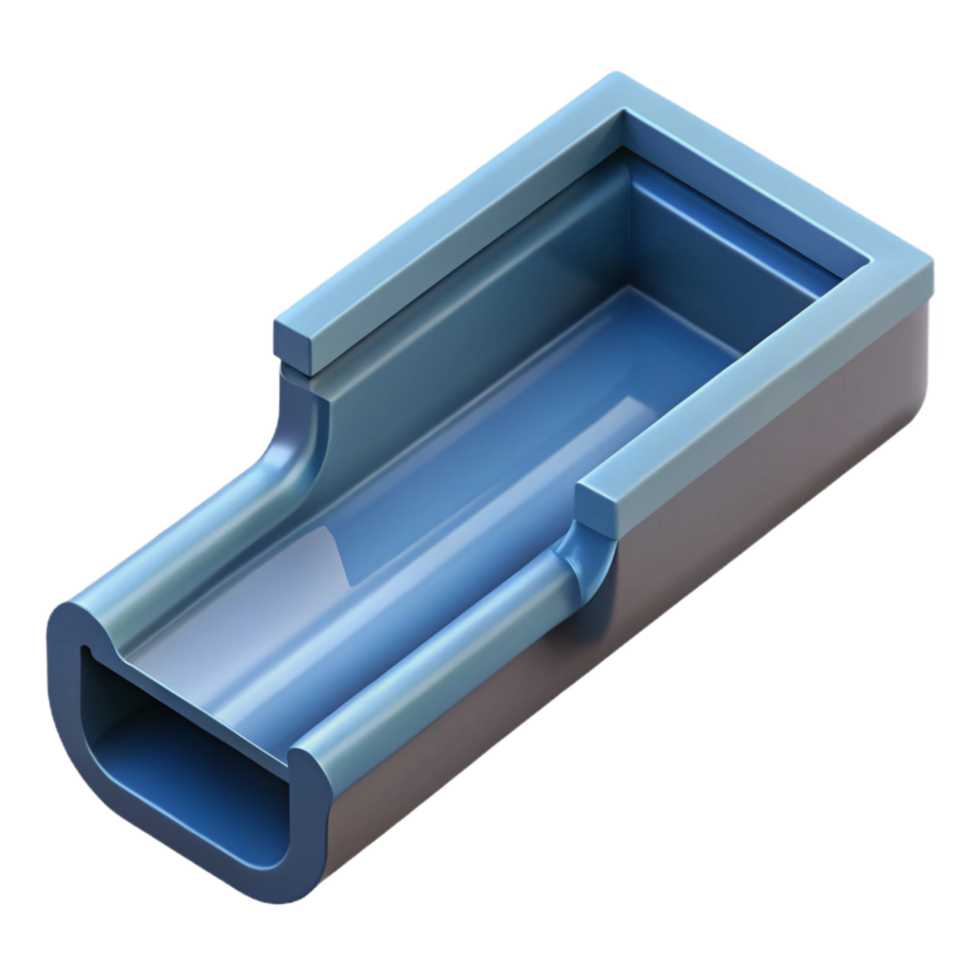 playful hypnotic Gutter, channel for rainwater drainage NO BACKGROUND with Transparent Background. original png