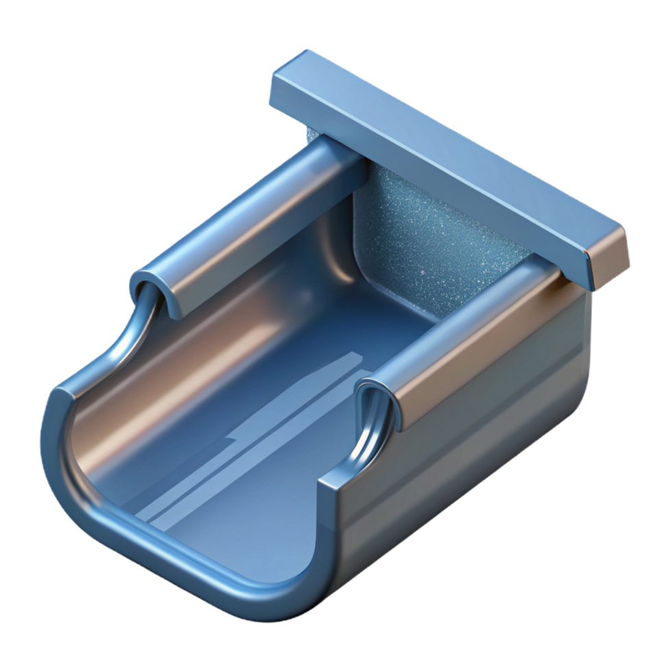 signature creative Gutter, channel for rainwater drainage NO BACKGROUND with Transparent Background. high resolution png