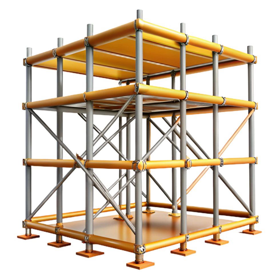 wonderful unforgettable Scaffolding, temporary structure for construction work NO BACKGROUND with Transparent Background. png