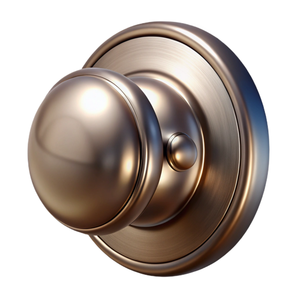 whimsical stunning Doorknob, round metal handle for opening a door NO BACKGROUND with Transparent Background. elite png