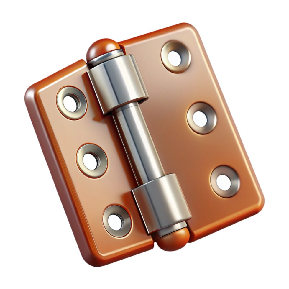 radiant bohemian Hinge, metal piece for attaching a door or window NO BACKGROUND with Transparent Background. perfect clarity png