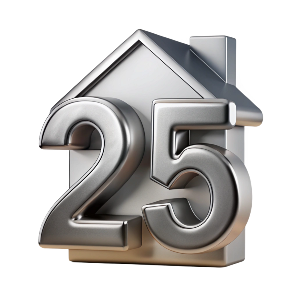 remarkable renaissance Modern house number, minimalist metal design NO BACKGROUND with Transparent Background. 4K png