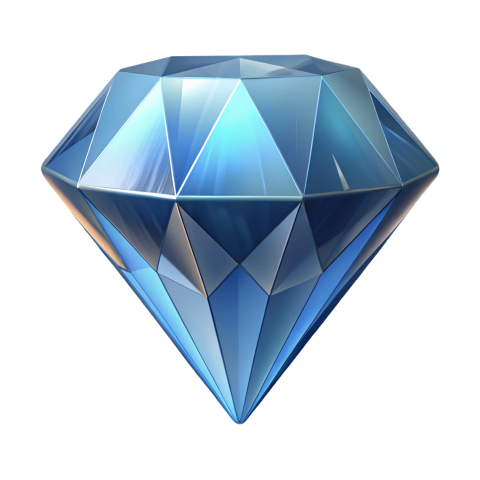 quintessential minimalist A single diamond gemstone, brilliantly cut, NO BACKGROUND with Transparent Background. detailed png