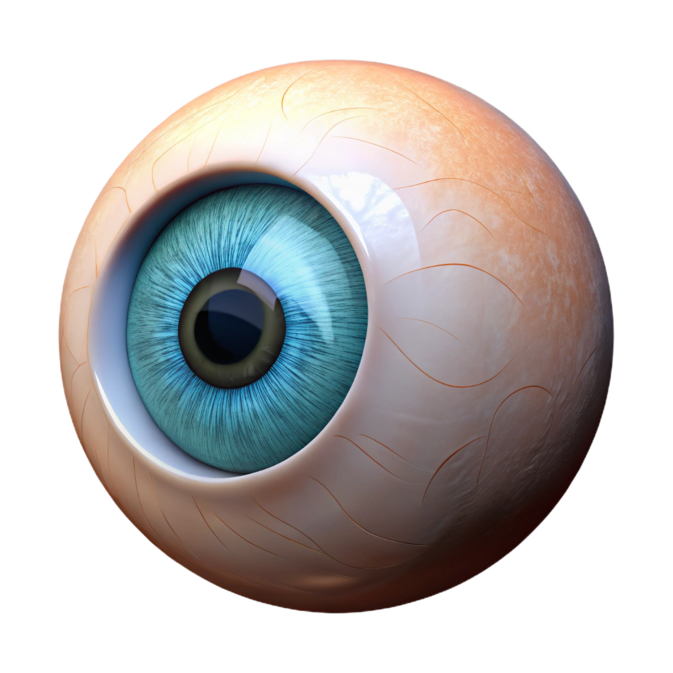 signature surreal A single human eye, realistically rendered, NO BACKGROUND with Transparent Background. exclusive png