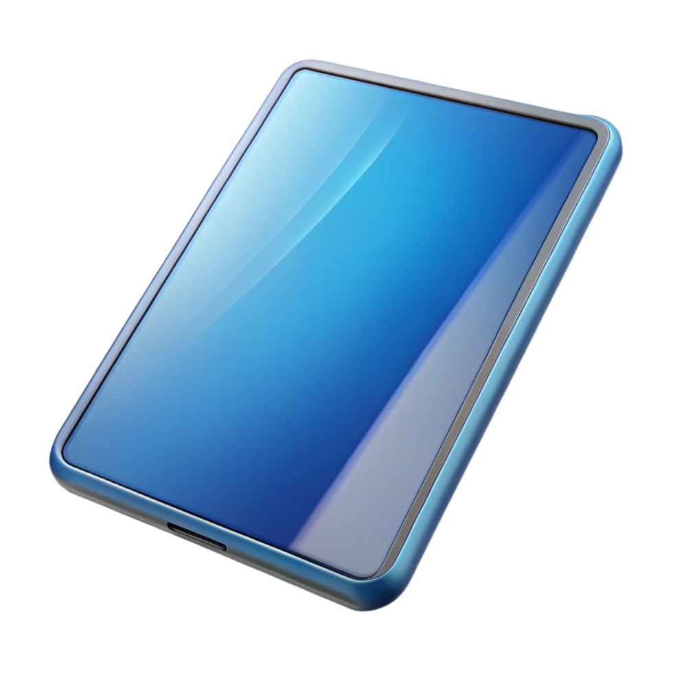 majestic dramatic creative A tablet device, sleek and modern, NO BACKGROUND with Transparent Background. authentic png
