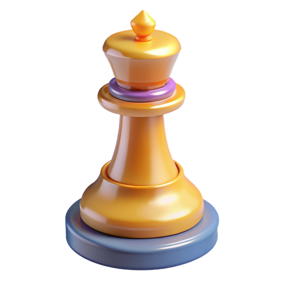 striking avant-garde A chess piece, the king, NO BACKGROUND with Transparent Background. high quality png